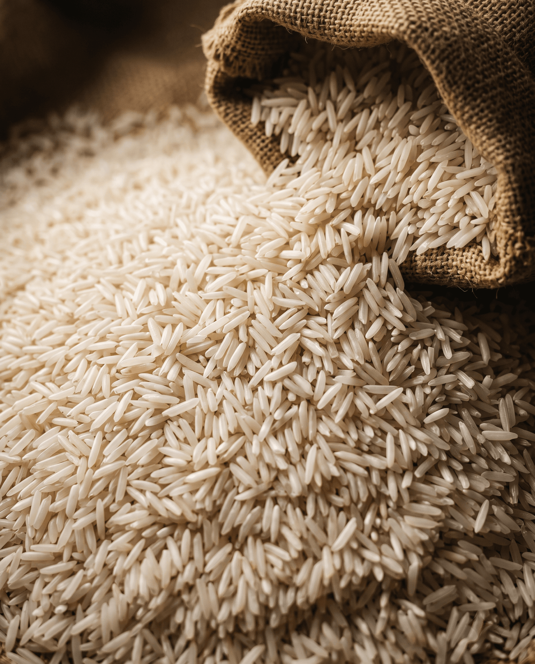 Premium long-grain basmati rice grown in Punjab, Pakistan